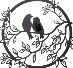 LOVE BIRDS Solcellsdekoration 38cm Svart IP44