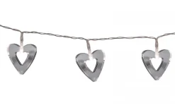 MIRROLA HJÄRTAN Ljusslinga 90cm Silver