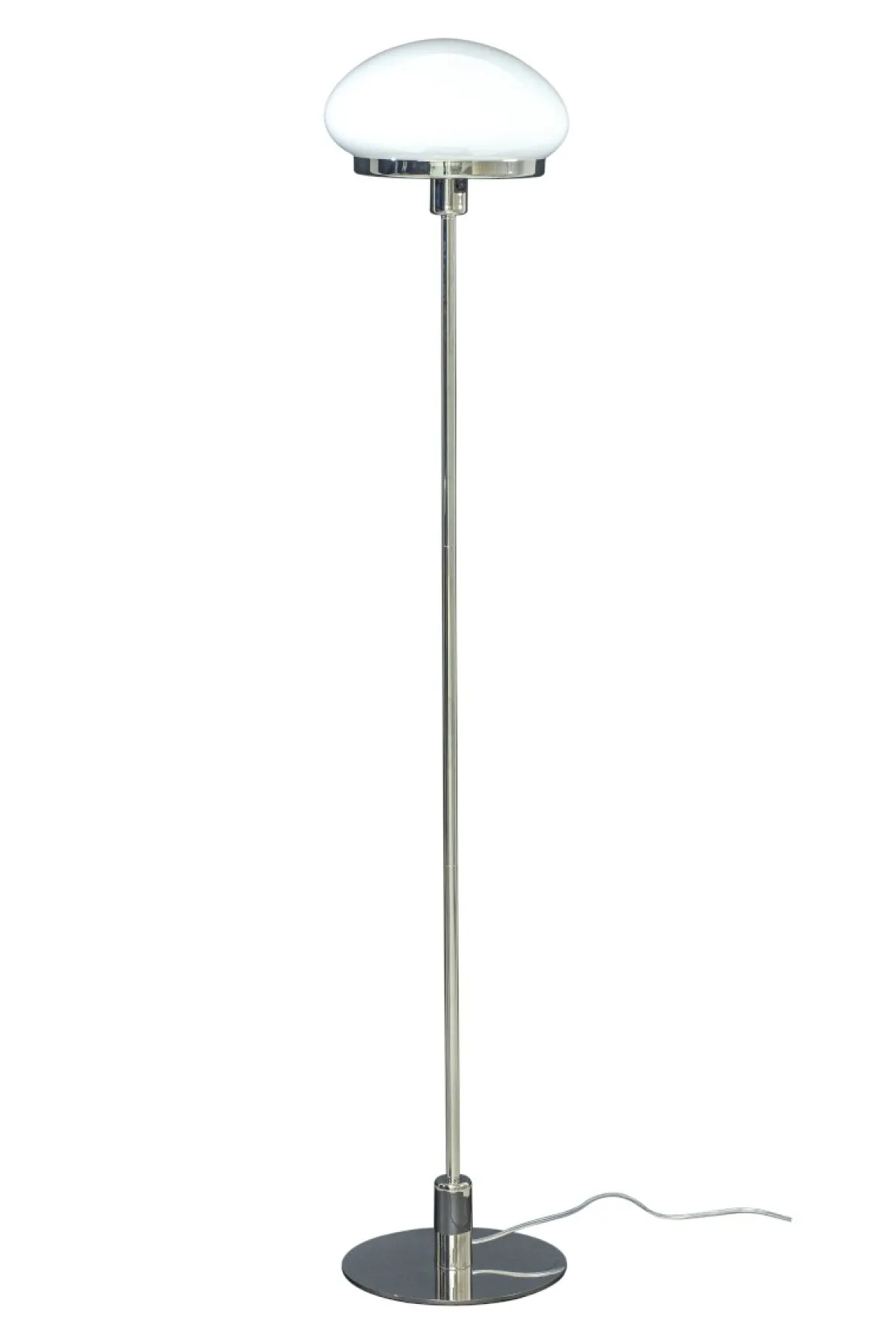 NEW AUGUST Golvlampa 140cm Krom/Opalvit