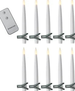 PAULINA LED-Antikljus 15,5cm Vit
