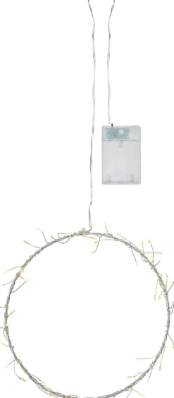 POPPY Hängande dekoration Batteri 20cm Silver