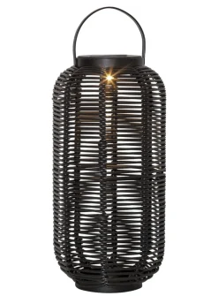 RUNDA Solcellslykta 30cm Svart