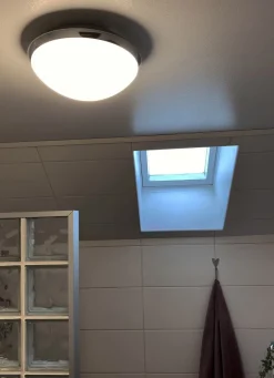 SIRACUSA LED-Plafond Bad 28,4cm Krom/Vit IP44