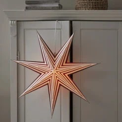 STRIPE Pappersstjärna 60cm Röd/Vit