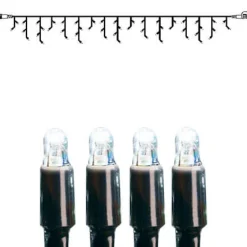 SYSTEM LED EXTRA Istappsslinga 3m 50LED Kallvit/Svart IP44