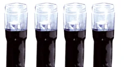SYSTEM LED EXTRA Istappsslinga 3m 50LED Kallvit/Svart IP44