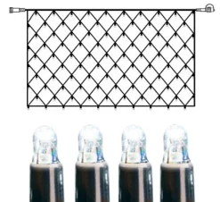 SYSTEM LED EXTRA Ljusnät 2m 100LED Kallvit/Svart IP44