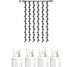 System LED Ljusgardin Extra 1x2m Kallvit/Vit