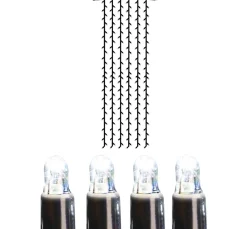 System LED Ljusgardin Extra 1x4m 204LED Svart/Kallvit