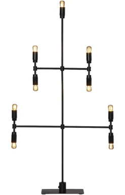 TWICE Ljusstake 9L 91cm Svart