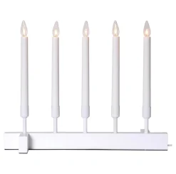 VIND Ljusstake 5L 40cm Vit
