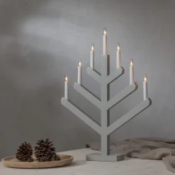 VINGA Ljusstake 7L 62cm Grå