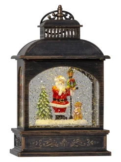 VINTER Lykta med Tomte 21cm Brons