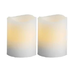 WAVE LED-Blockljus 2-pack 6cm Vit