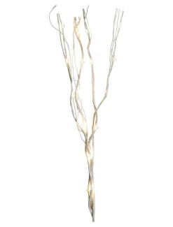 WILLOW DEWDROP Dekorationskvist 8cm 24LED Natur