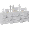 YULETIDE Adventskalender Stugby 22,5cm Vit